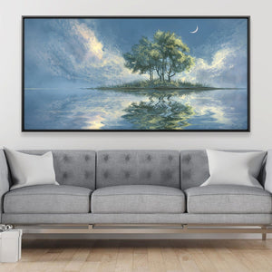 Crescent Light Island Canvas Art 20 x 10in / Canvas Clock Canvas