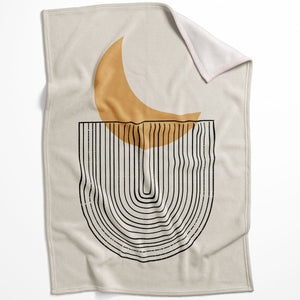 Crescent Moon Blanket Blanket 75 x 100cm Clock Canvas