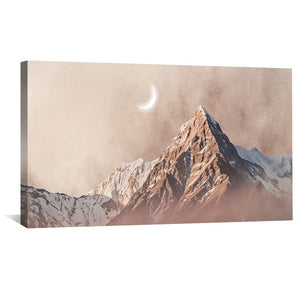 Crescent Peak Canvas Art Clock Canvas
