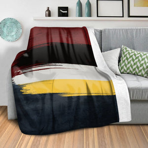 Crimson Expression Blanket Blanket Clock Canvas