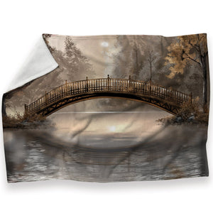 Crossing Still Waters Blanket Blanket 30 x 40in Clock Canvas