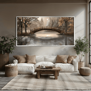 Crossing Still Waters Canvas Art Clock Canvas