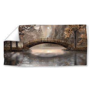 Crossing Still Waters Easy Build Frame Posters, Prints, & Visual Artwork Fabric Print Only / 80 x 40in Clock Canvas