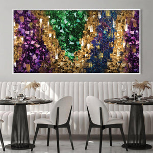 Crystal Colors Canvas Art Clock Canvas