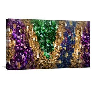 Crystal Colors Canvas Art Clock Canvas