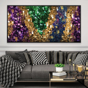 Crystal Colors Canvas Art Clock Canvas
