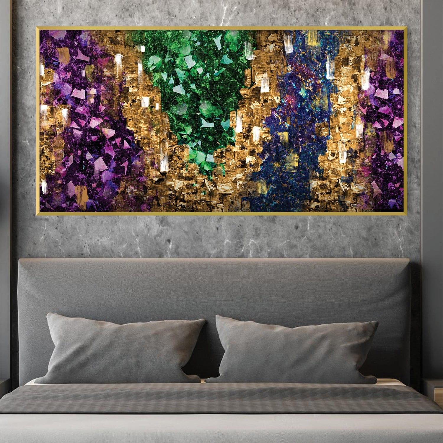 Crystal Colors Canvas Art Clock Canvas