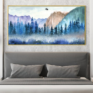 Crystalline Pines Canvas Art Clock Canvas