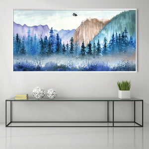 Crystalline Pines Canvas Art Clock Canvas