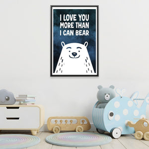 Cuddle Bear Canvas Art 12 x 18in / Canvas Clock Canvas