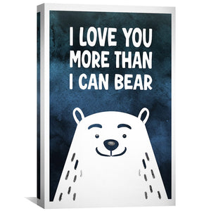 Cuddle Bear Canvas Art Clock Canvas