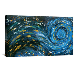 Current Streams Canvas Art Clock Canvas