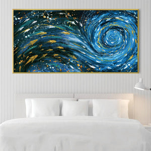 Current Streams Canvas Art Clock Canvas