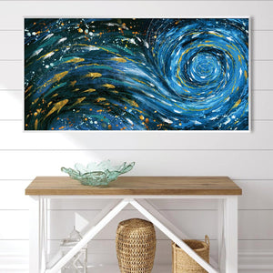 Current Streams Canvas Art Clock Canvas