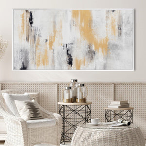 Curtain of Abstract Canvas Art Clock Canvas