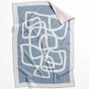 Curvy Line Blanket Blanket 75 x 100cm Clock Canvas