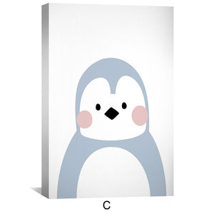 Cute Animals Canvas Art Clock Canvas