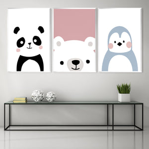 Cute Animals Canvas Art Clock Canvas