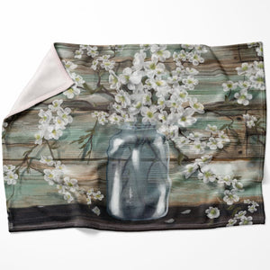 Daisy Vase Blanket Blanket 75 x 100cm Clock Canvas