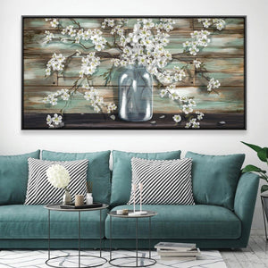 Daisy Vase Canvas Art 50 x 25cm / Framed Prints Clock Canvas