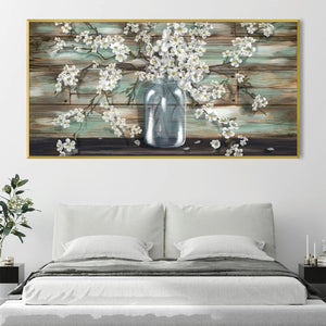 Daisy Vase Canvas Art Clock Canvas