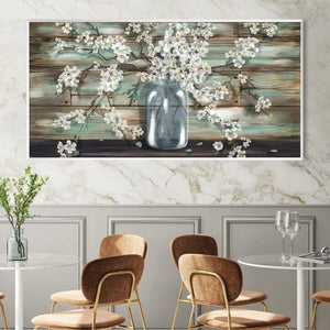 Daisy Vase Canvas Art Clock Canvas