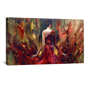 Dance of the Brush Canvas Art Clock Canvas