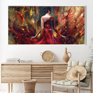 Dance of the Brush Canvas Art Clock Canvas