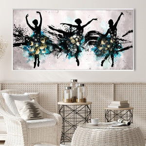 Dancers of the Dark Palette Canvas Art Clock Canvas