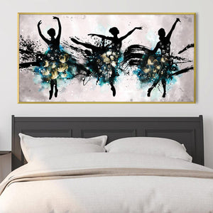 Dancers of the Dark Palette Canvas Art Clock Canvas