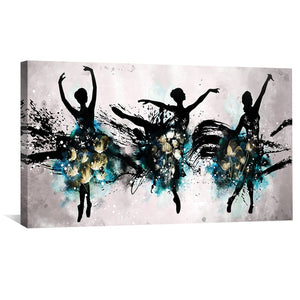 Dancers of the Dark Palette Canvas Art Clock Canvas