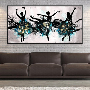 Dancers of the Dark Palette Canvas Art Clock Canvas