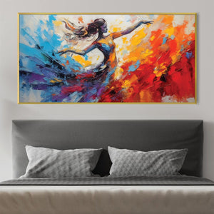 Dancing In The Paint Canvas Art Clock Canvas