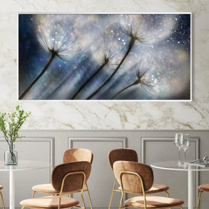 Dandelion Space Canvas Art Clock Canvas