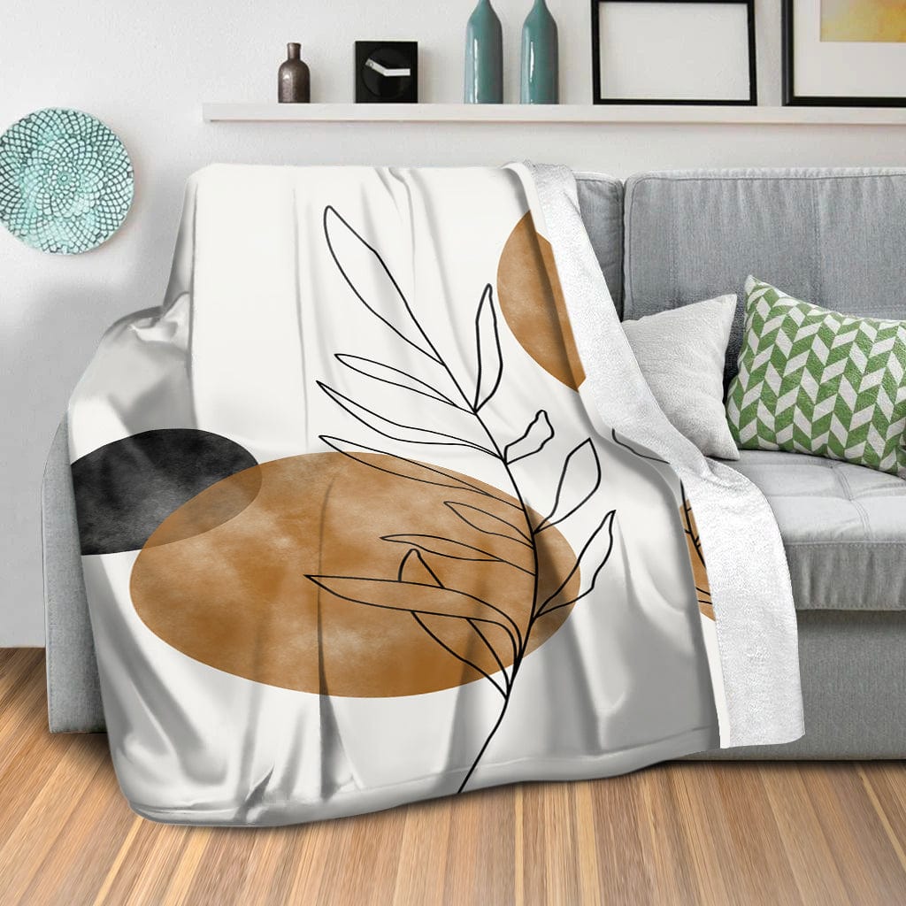 Dawn of Leaves A Blanket Blanket Clock Canvas