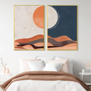 Day and Night Canvas Art Clock Canvas