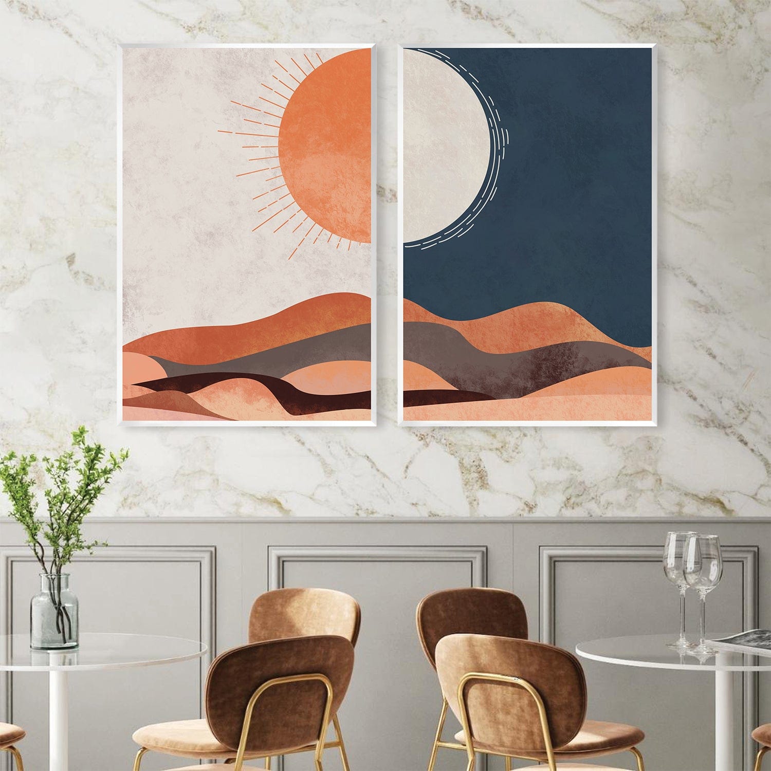 Day and Night Canvas Art Clock Canvas