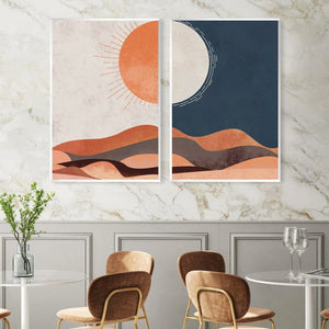 Day and Night Canvas Art Clock Canvas