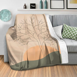 Day Night Light A Blanket Blanket Clock Canvas