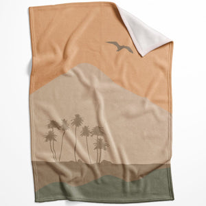 Day Night Light B Blanket Blanket 75 x 100cm Clock Canvas