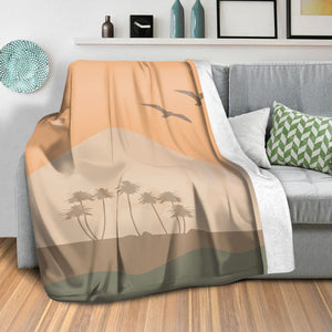 Day Night Light B Blanket Blanket Clock Canvas