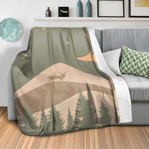 Day Night Light C Blanket Blanket Clock Canvas
