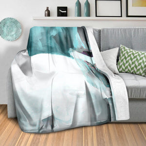 Deep Pacific B Blanket Blanket Clock Canvas