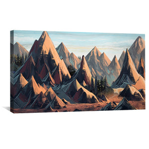 Desert Summits Canvas Art Clock Canvas