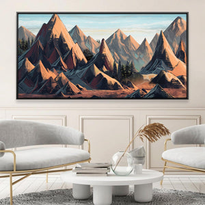 Desert Summits Canvas Art Clock Canvas