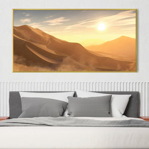 Desert Sunrise Canvas Art Clock Canvas