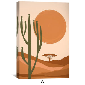 Desert Suns Canvas Art Clock Canvas