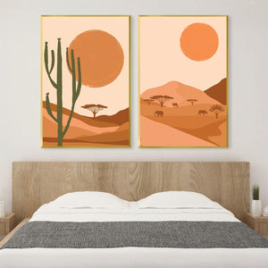 Desert Suns Canvas Art Clock Canvas