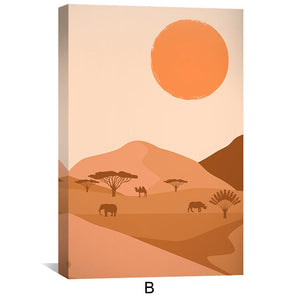 Desert Suns Canvas Art Clock Canvas