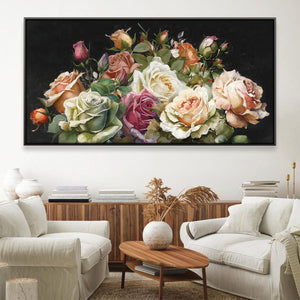 Detailed Bouquet Canvas Art 50 x 25cm / Rolled Prints Clock Canvas